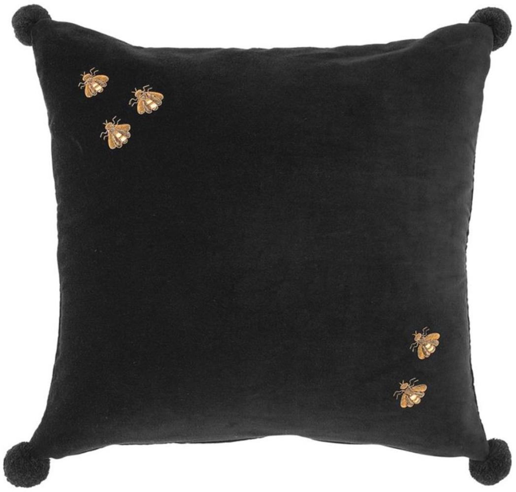 Casa Padrino Wohnzimmer Kissen Schwarz / Gold 50 x 50 cm - Luxus Hotel Kollektion Bild 1