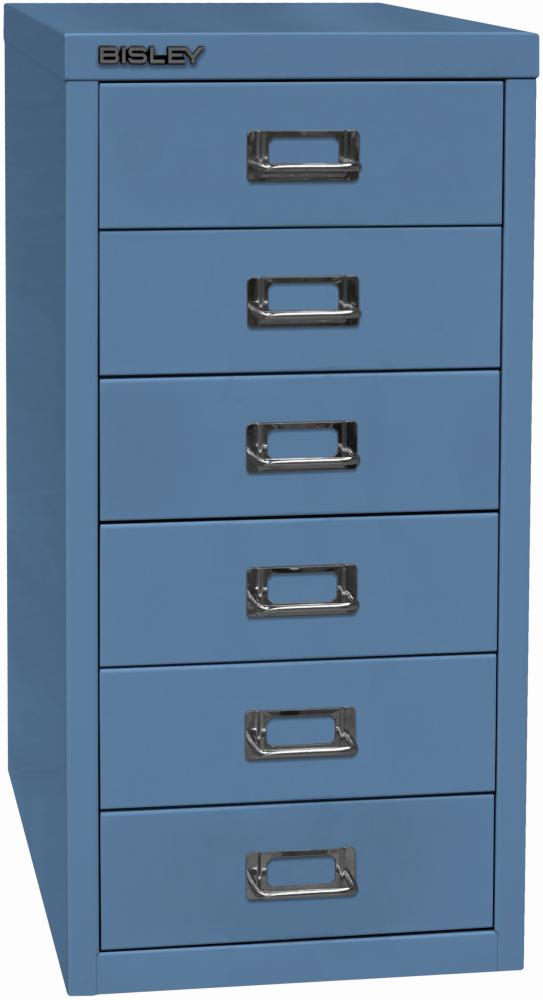 Bisley MultiDrawer™, 29er Serie, DIN A4, 6 Schubladen, Farbe blau Bild 1