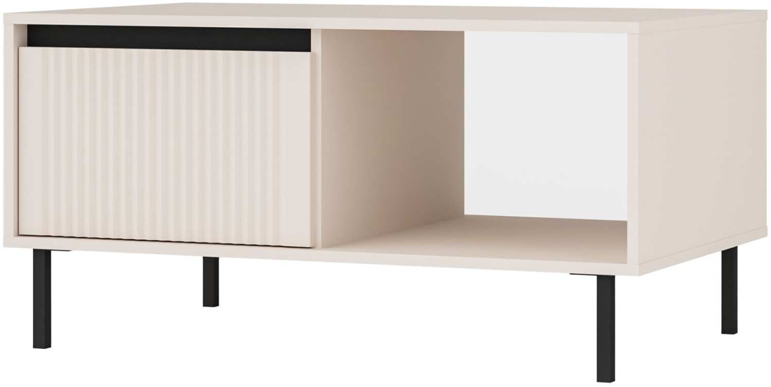 Selsey 'Osaka' Couchtisch mit 2 Schubladen, sandbeige, ca. 50 x 100 x 60 cm Bild 1