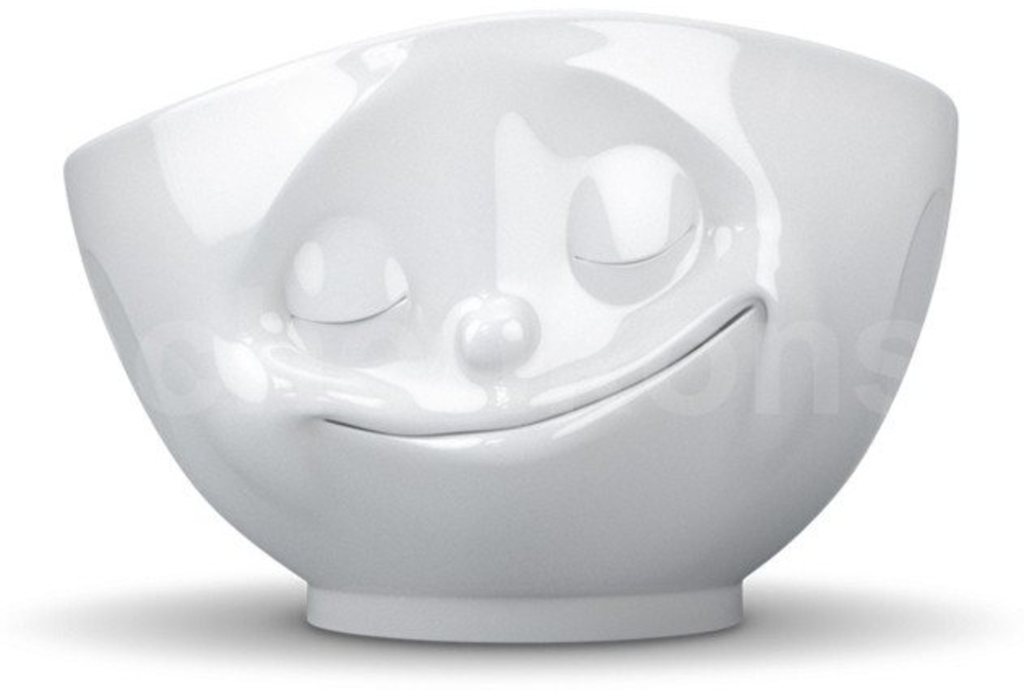 Schmunzel Schale glücklich in weiß 500ml Bild 1