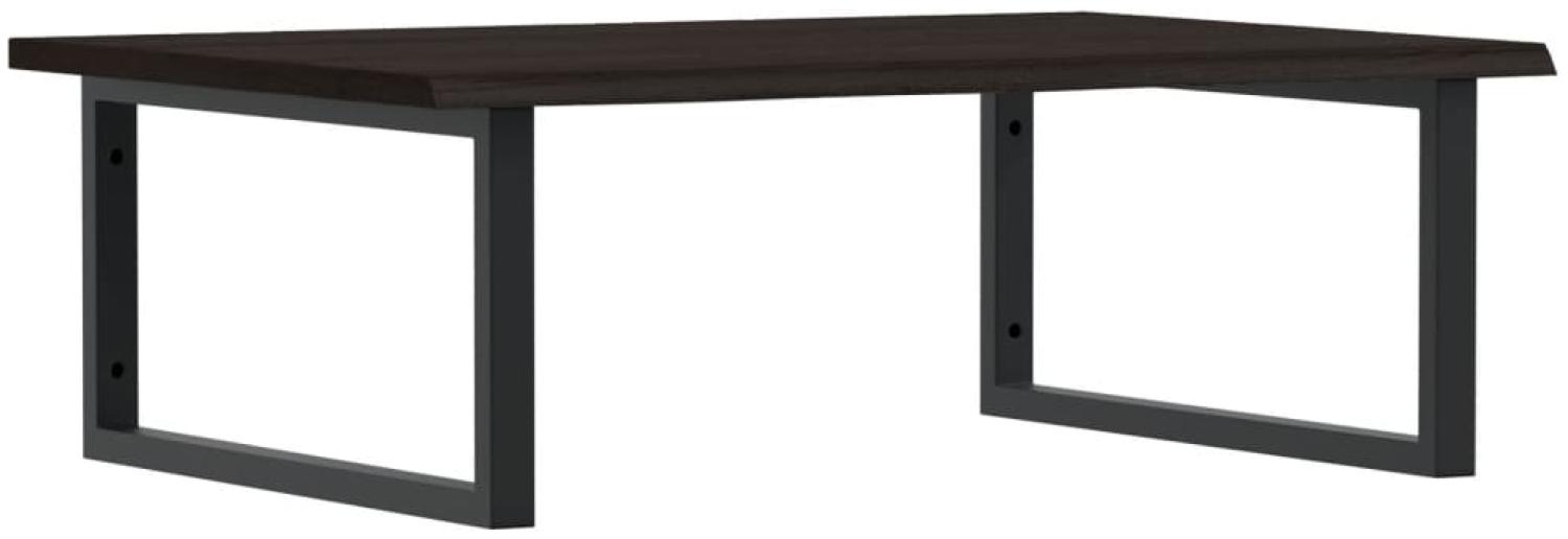 vidaXL Waschtischplatte mit Halterung Stahl und Massivholz Eiche 3302657 Bild 1