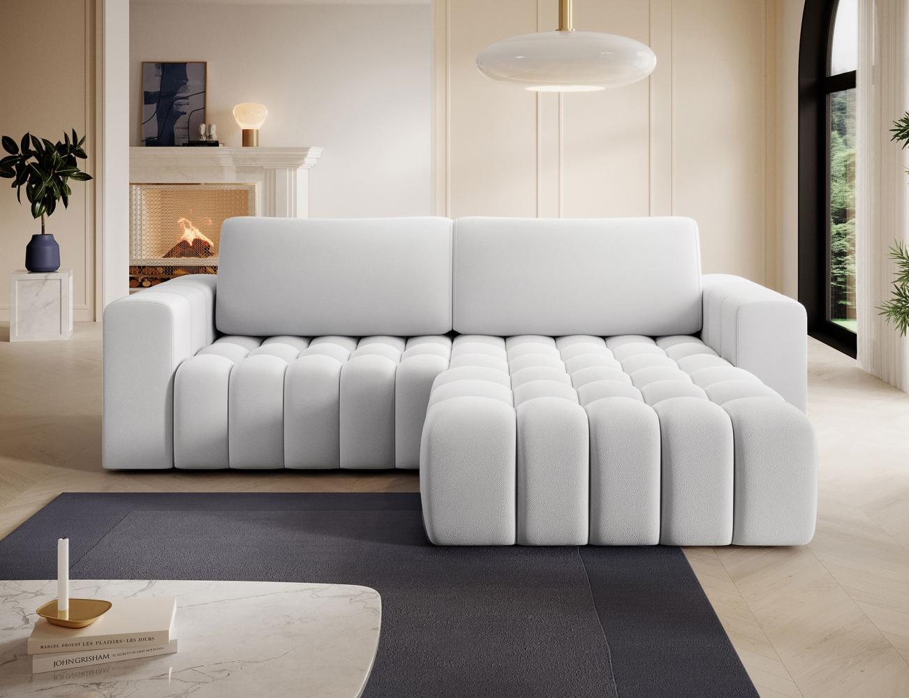 Eltap 'Bonett' Ecksofa mit Schlaffunktion, 92 x 175 x 250 cm, Creme, Rechts Bild 1