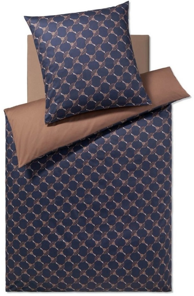 JOOP! Bettwäsche Cornflower Double 4083 28 Dark Sapphire Mako Satin 135 x 200 + 80 x 80 cm Bild 1