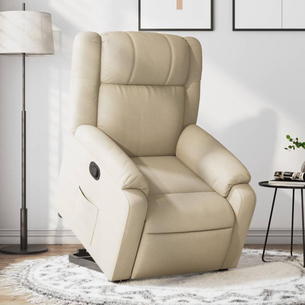 vidaXL Relaxsessel mit Aufstehhilfe Creme Stoff 3205211 Bild 1