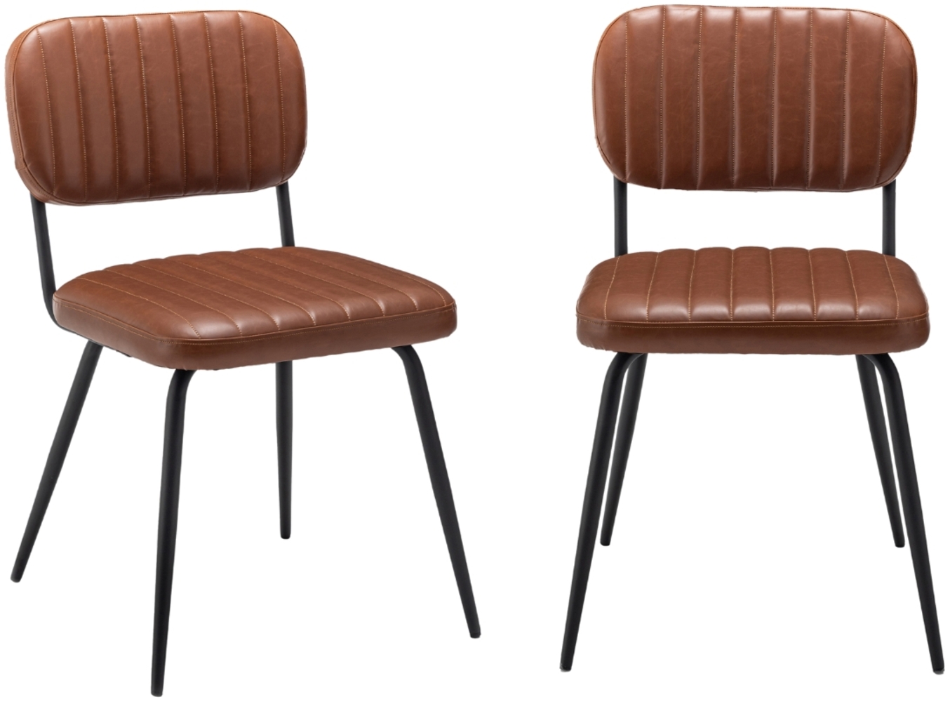 Calicosy 2er-Set Esszimmerstühle braun L56 cm - SPARTE - Braun Bild 1