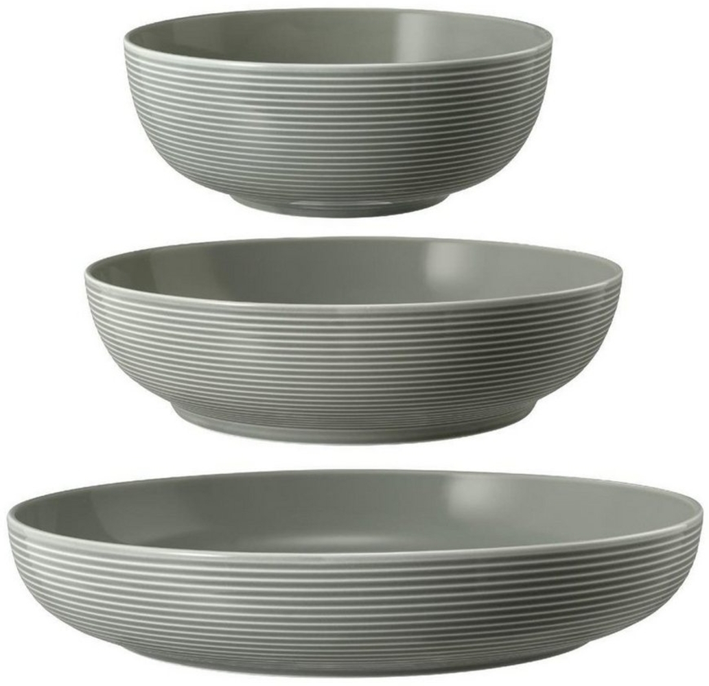 Seltmann Weiden Schale Seltmann Weiden Beat Perlgrau Foodbowl Set 3tlg. 20/25/28 cm, Porzellan, (3 Schüsseln) Bild 1
