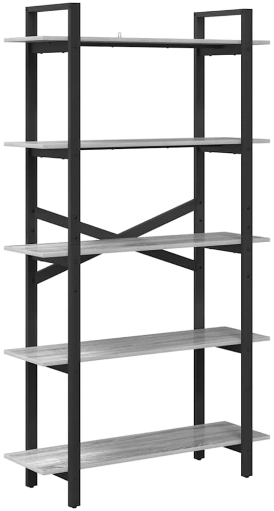 vidaXL Bücherregal Graues Sonoma 100 x 33,5 x 178 cm Holzwerkstoff 883937 Bild 1