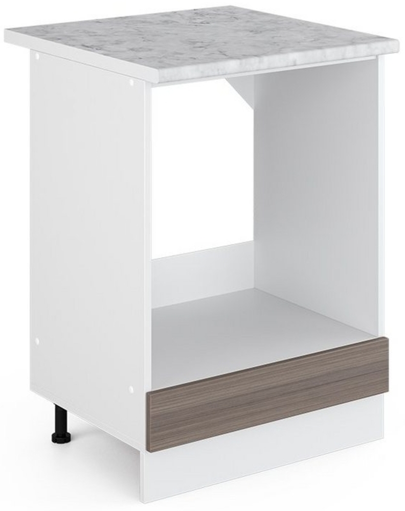 Vicco Küchenschrank R-Line Hängeschrank Unterschrank Küchenzeile Küchenunterschrank Arbeitsplatte, Möbel verfügbar in anthrazit und weiß (edelgrau mit Arbeitsplatte, Herdumbauschrank 60 cm) Bild 1