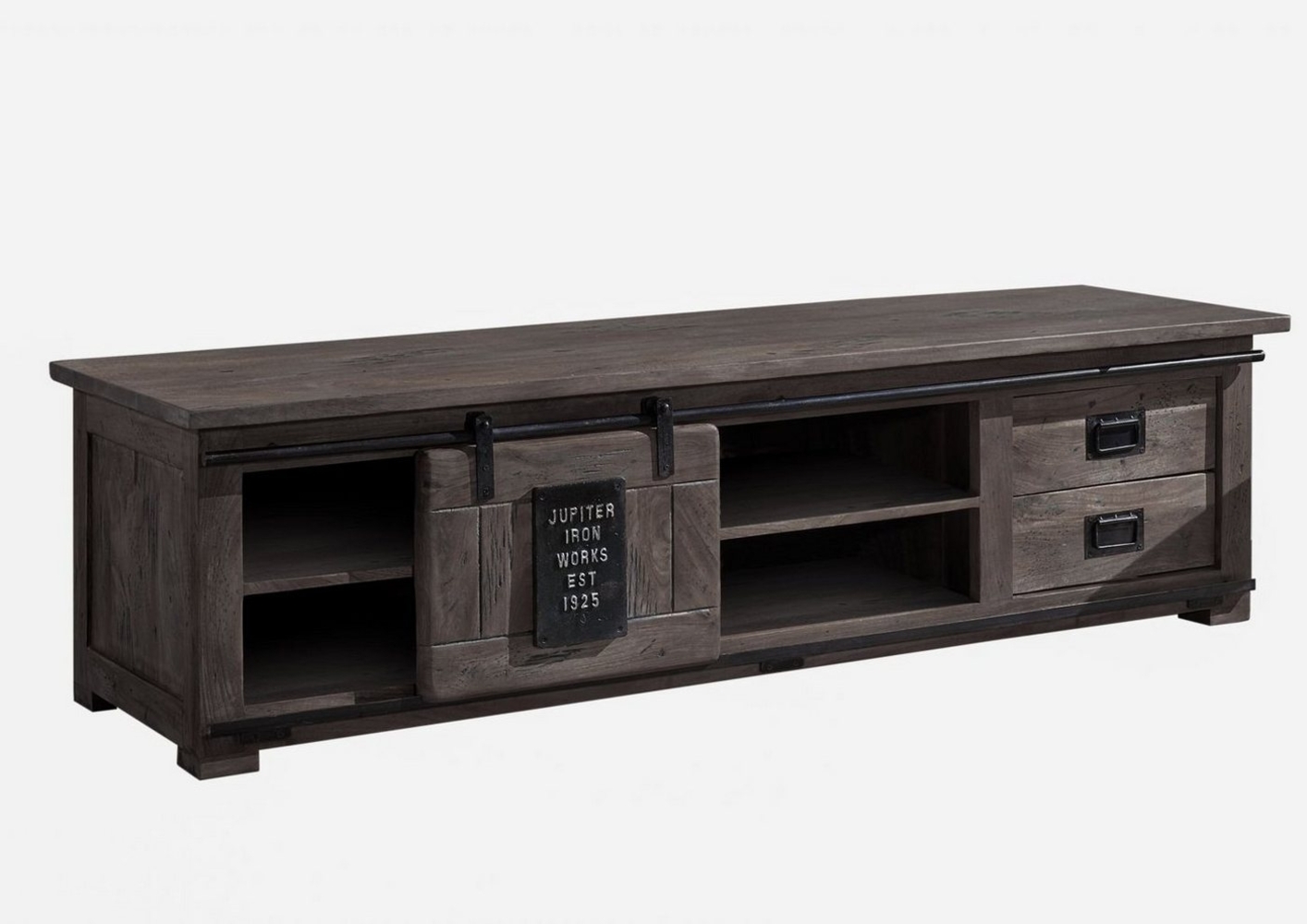 Massivmoebel24 TV-Board (TV-Board Mango 180x55x50 grau lackiert RAILWAY #245) Bild 1