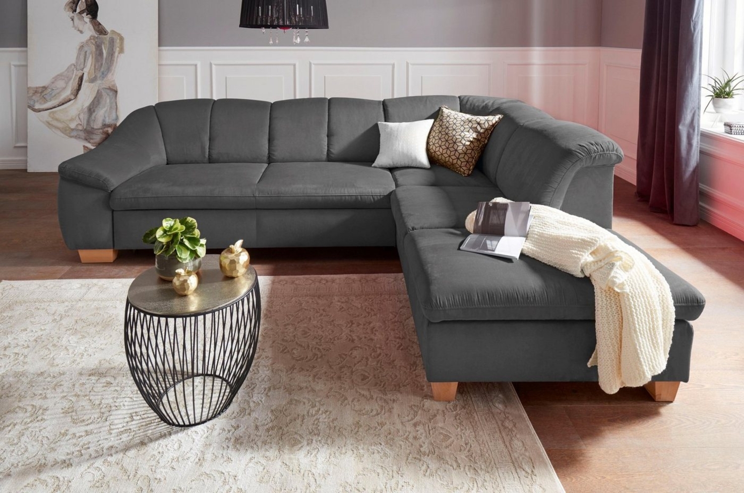 sit&more Ecksofa Santo L-Form, mit Federkern, wahlweise mit Bettfunktion und Stauraum Bild 1