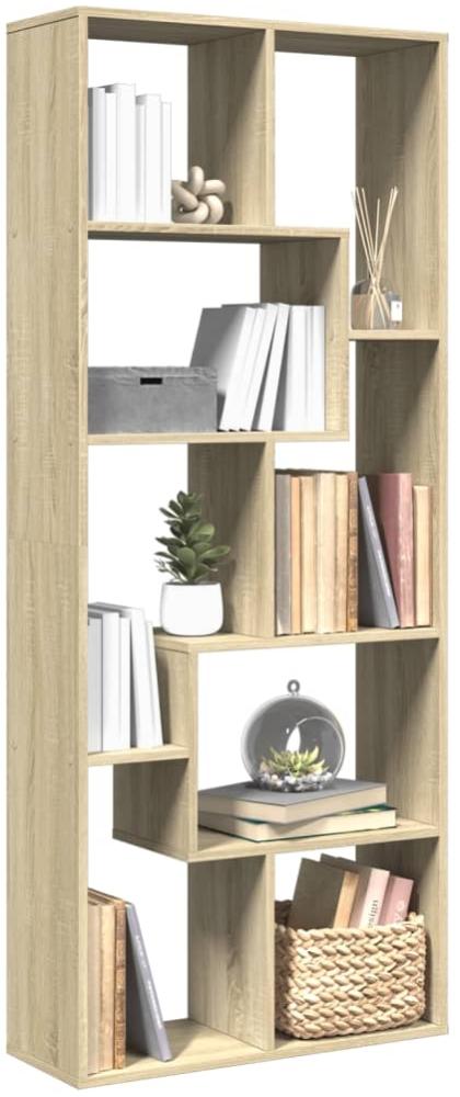 vidaXL Raumteiler-Bücherregal Sonoma-Eiche 67x25x161,5cm Holzwerkstoff 858077 Bild 1