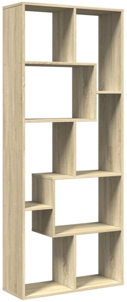 vidaXL Raumteiler-Bücherregal Sonoma-Eiche 67x25x161,5cm Holzwerkstoff 858077 Bild 1