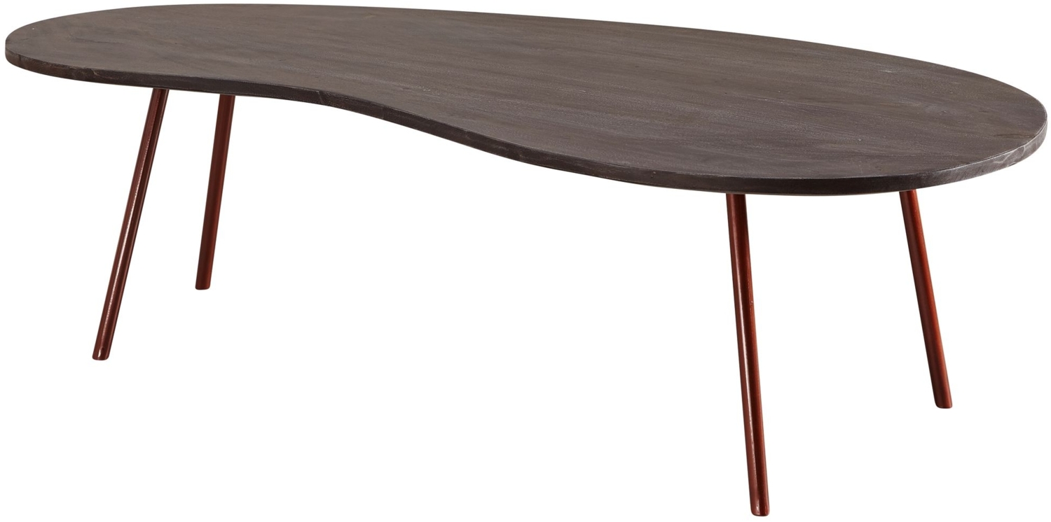 Wohnling 'Jay' Design Couchtisch, massives Akazienholz grau, 122x63 cm Bild 1