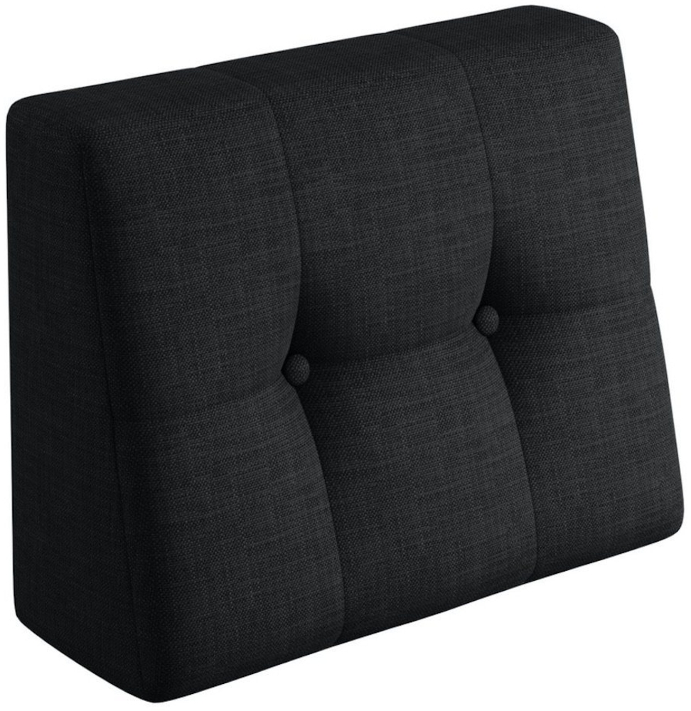 sunnypillow Rückenkissen Palettenkissen gesteppt Seitenkissen 60x40x20/10cm, Schwarz Bild 1