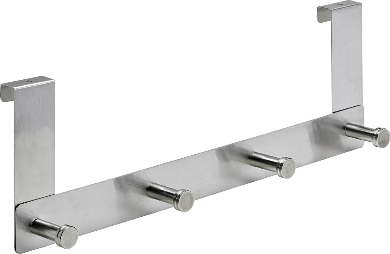 Hettich Türgarderobe 4 Haken 40,0 x 13,5 x 6,0 cm Edelstahl rund Bild 1