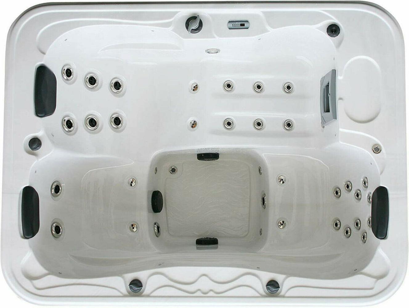 XXL Luxus SPA LED Whirlpool SET 210x160 Farblicht Outdoor+Indoor Pool 3 Personen a Bild 1