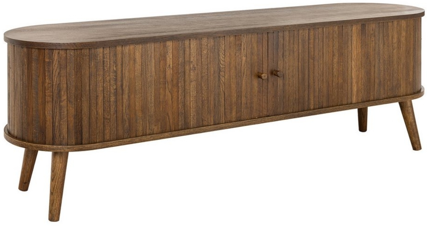 riess-ambiente Lowboard VALHALLA WOOD 160cm smoked braun · TV-Schrank im Eichenholz-Design (Einzelartikel, 1 St), Wohnzimmer · 2 Schiebetüren & 4 Fächer · Retro Design Bild 1