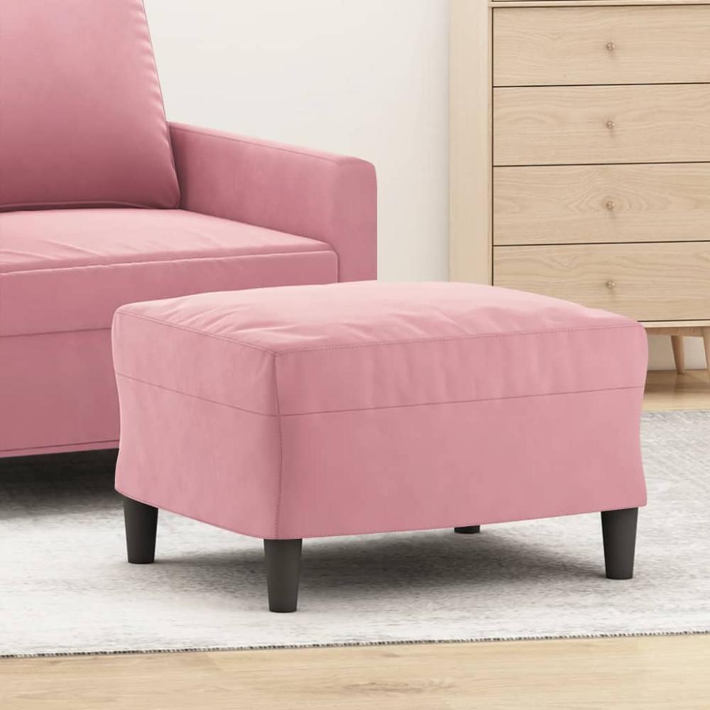 vidaXL Fußhocker Rosa 60x50x41 cm Samt 349296 Bild 1