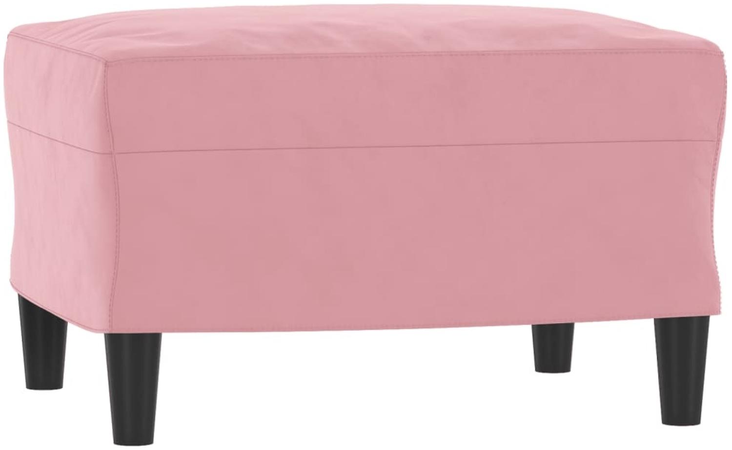 vidaXL Fußhocker Rosa 60x50x41 cm Samt 349296 Bild 1