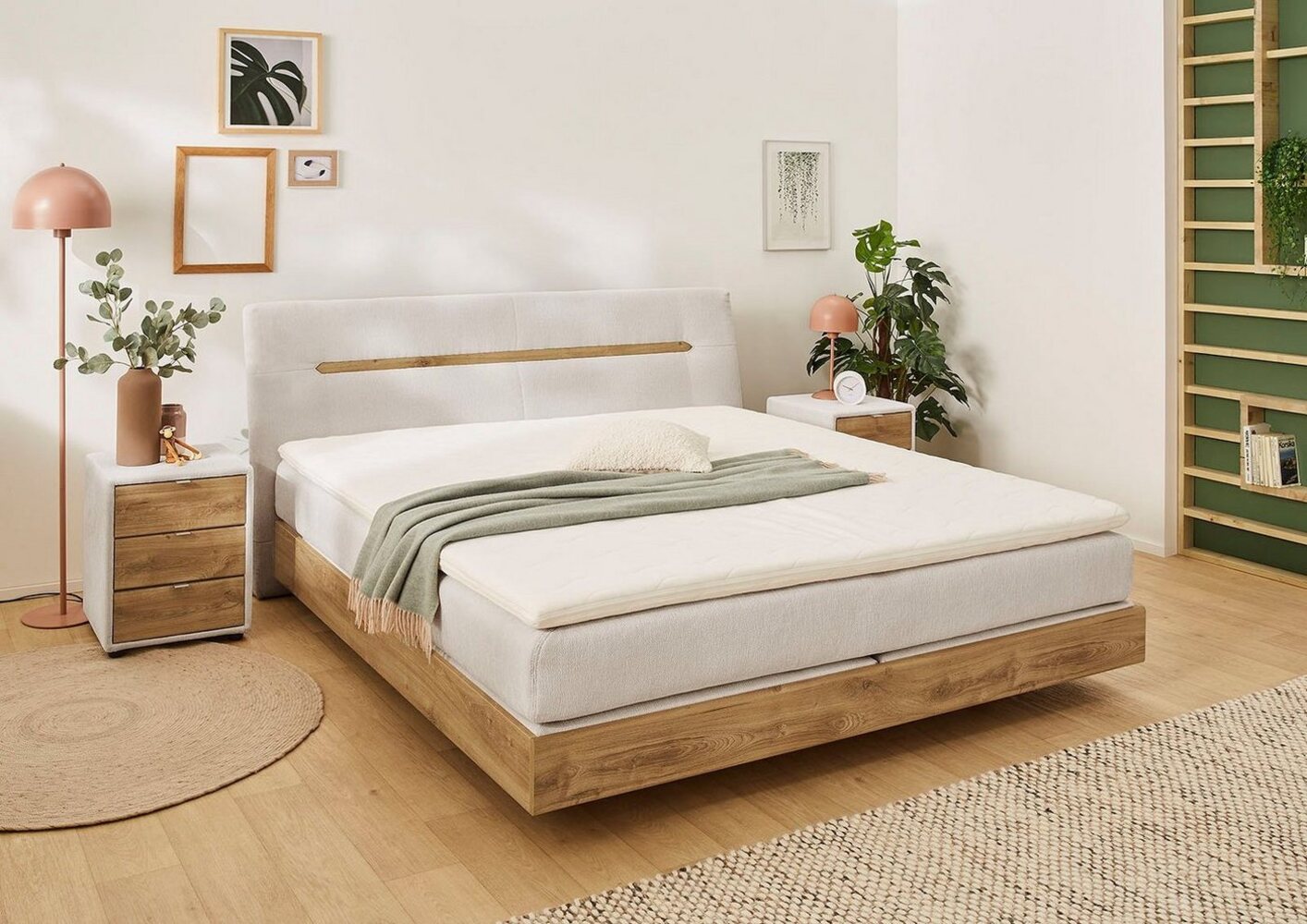 Jockenhöfer 'Hetty Max' Boxspringbett, 180x200 cm, Chenille Beige Bild 1