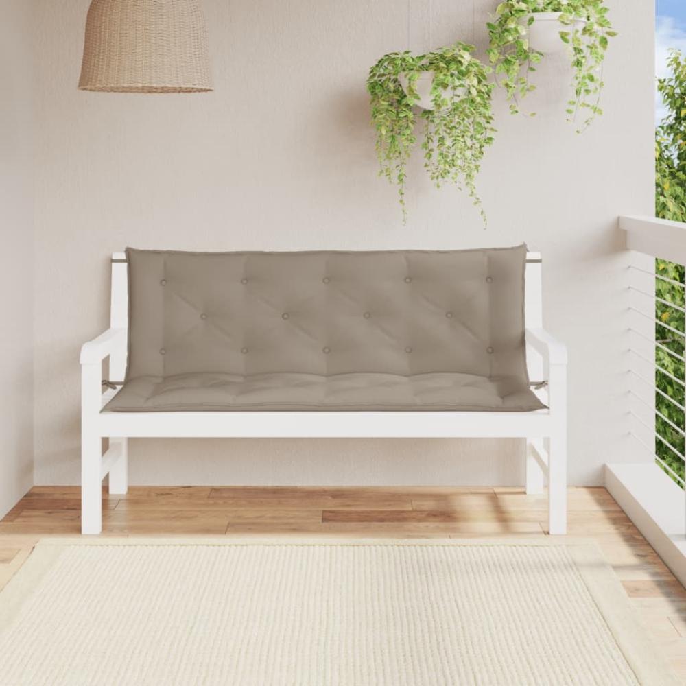 vidaXL Gartenbank-Auflagen 2 Stk. Taupe 150x50x7 cm Oxford-Gewebe 361705 Bild 1