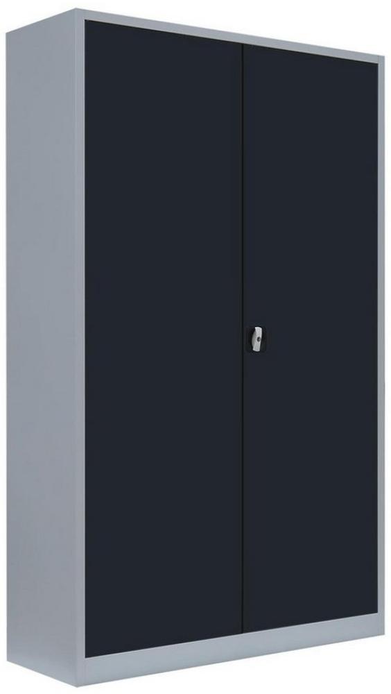 Stahl-Aktenschrank Kolloss Metallschrank abschließbar Büroschrank Stahlschrank 195 x 120 x 60cm Grau/Anthrazit 530388 Bild 1