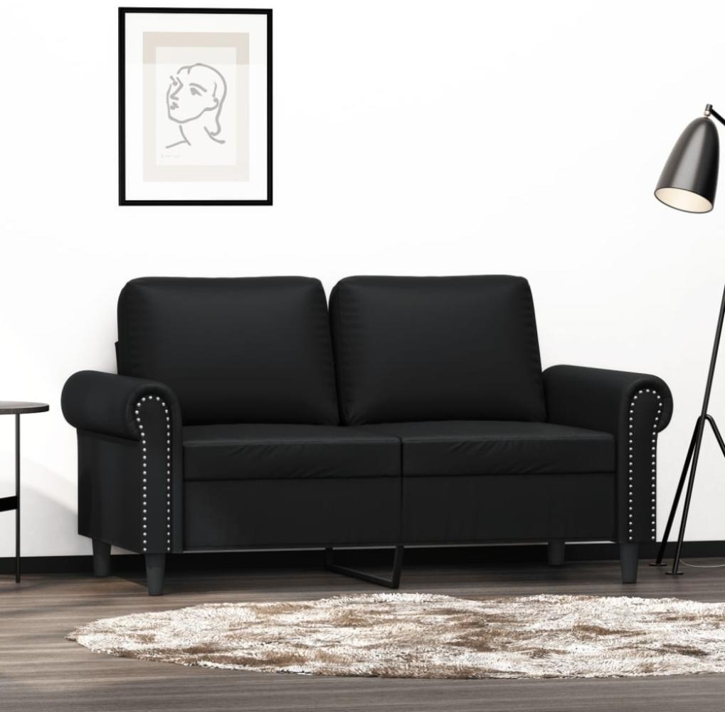 vidaXL 2-Sitzer-Sofa Schwarz 120 cm Kunstleder Bild 1