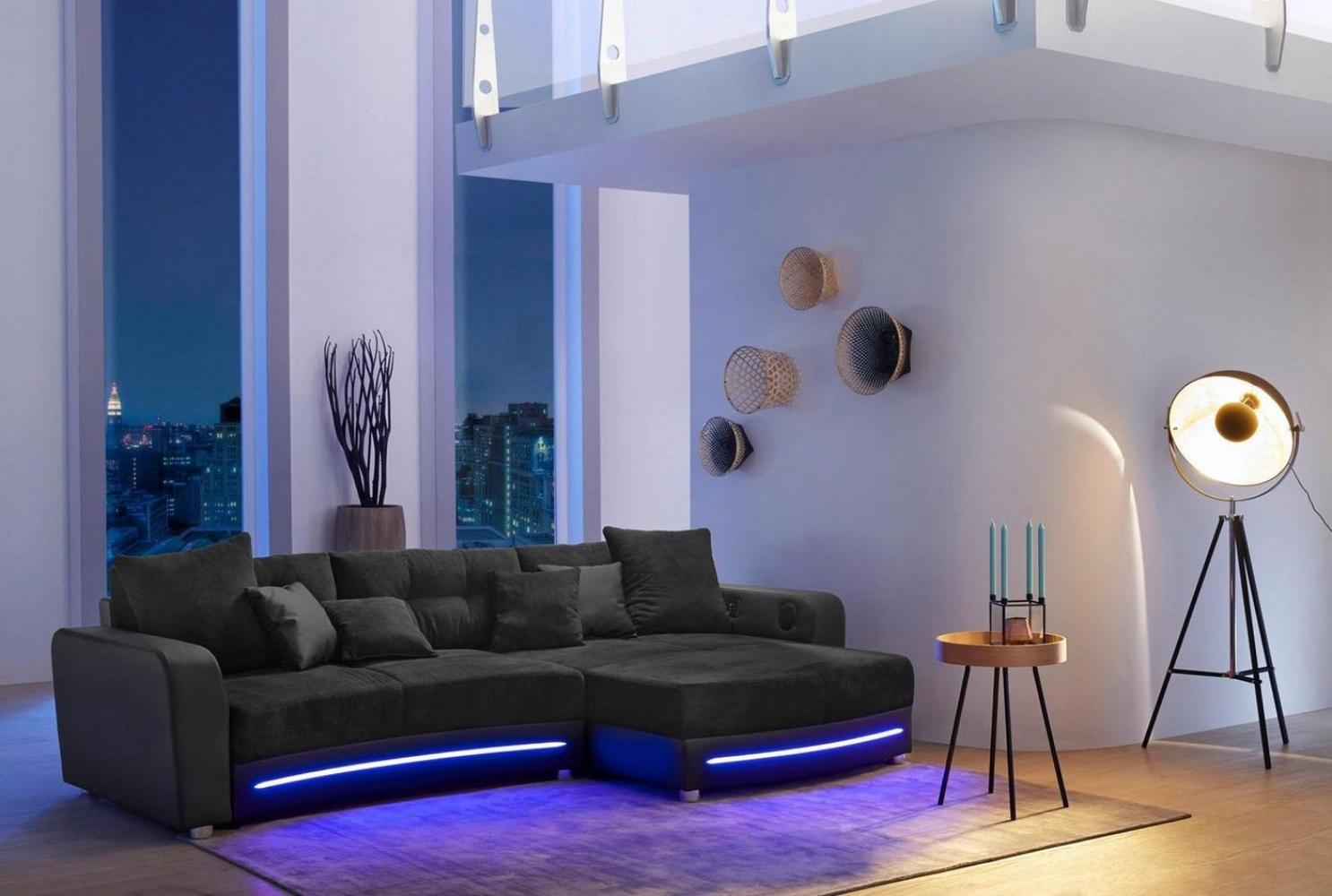 Jockenhöfer Gruppe Ecksofa Laredo L-Form, inklusive RGB-LED-Beleuchtung und Bluetooth-Soundsystem Bild 1