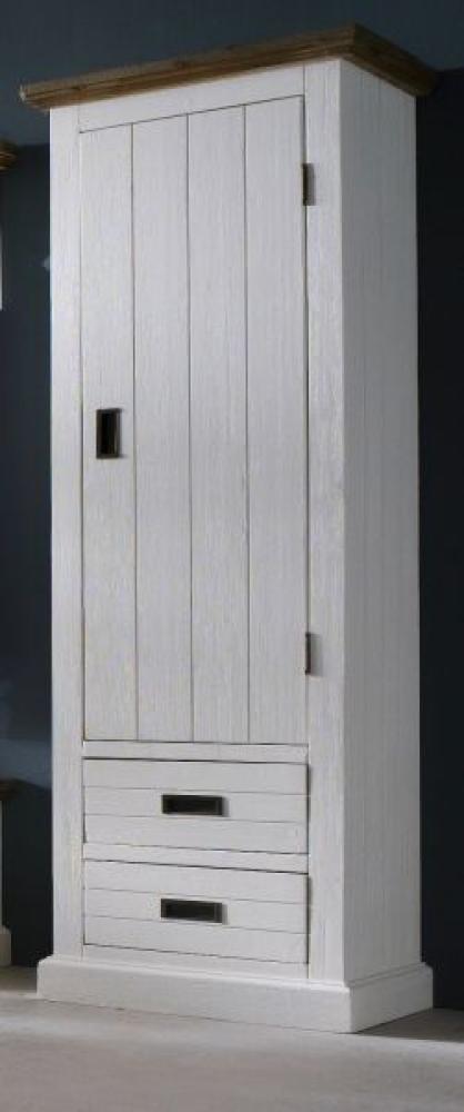 Garderobenschrank Gomera Akazie weiß massiv 60 cm Bild 1