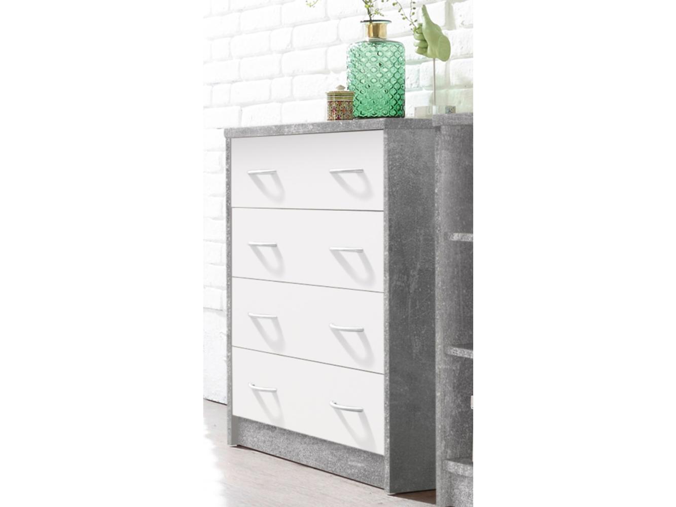 Kommode >Olli< in Beton - 74x86x35cm (BxHxT) Bild 1