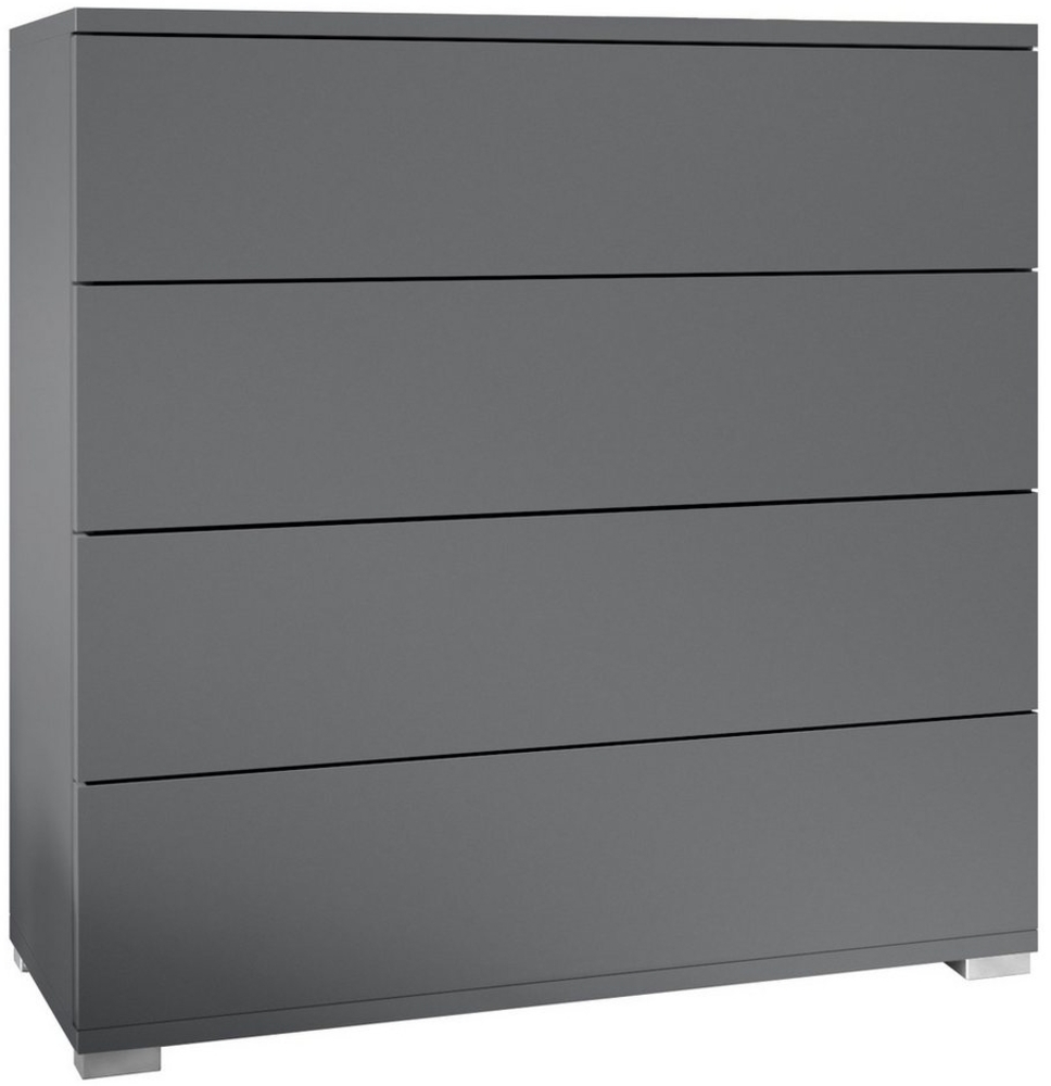 Vladon Kommode Pavos V3 (Sideboard, mit 4 Schubladen), Anthrazit matt/Anthrazit matt (76 x 76 x 35 cm) Bild 1