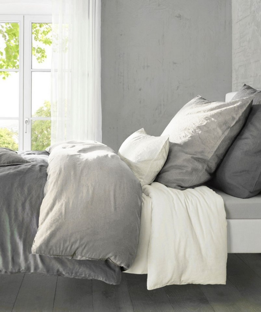 fleuresse Bettwäsche Provence in Gr. 135x200, 155x220 oder 200x200 cm, Halbleinen, 2 teilig, Halbleinen, 50% Baumwolle, 50% Leinen, Gr. 135x200, 155x220, 200x200cm Bild 1