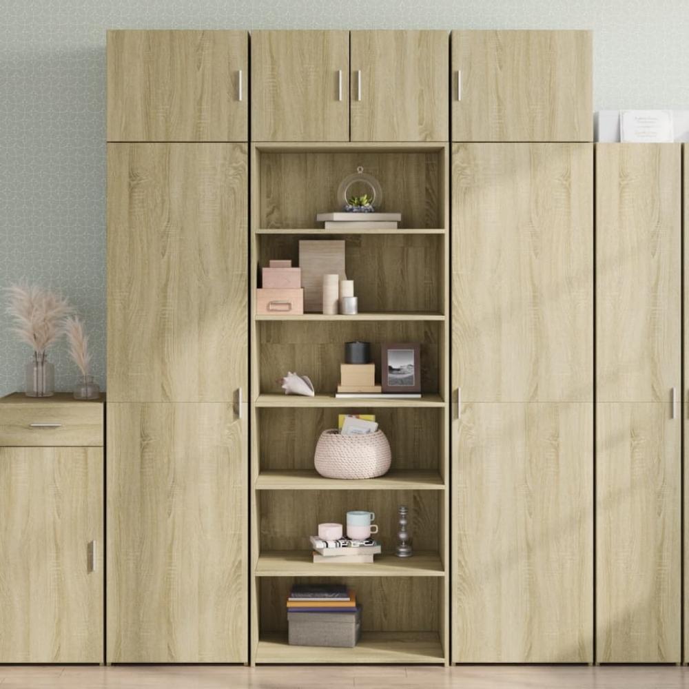 vidaXL Highboard Sonoma-Eiche 70x41x185 cm Holzwerkstoff 3281689 Bild 1