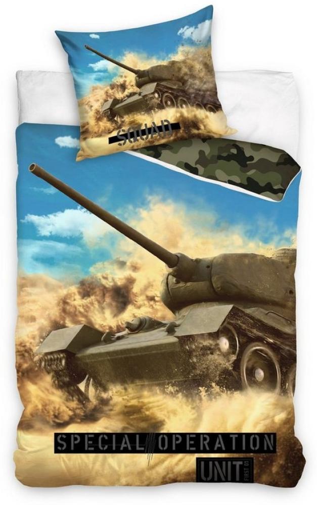 Carbotex Bettwäsche Tank Panzer Military Bettwäsche 135 x 200 cm Bild 1