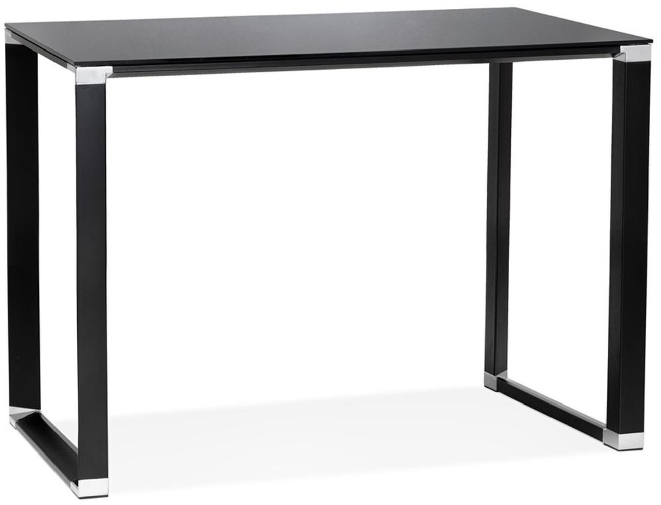 Kadima Design Hoher Bürotisch Glas | 140x70 cm | Modern Homeoffice 101 cm hoch | Schwarz | Computertisch "Kerix" Bild 1