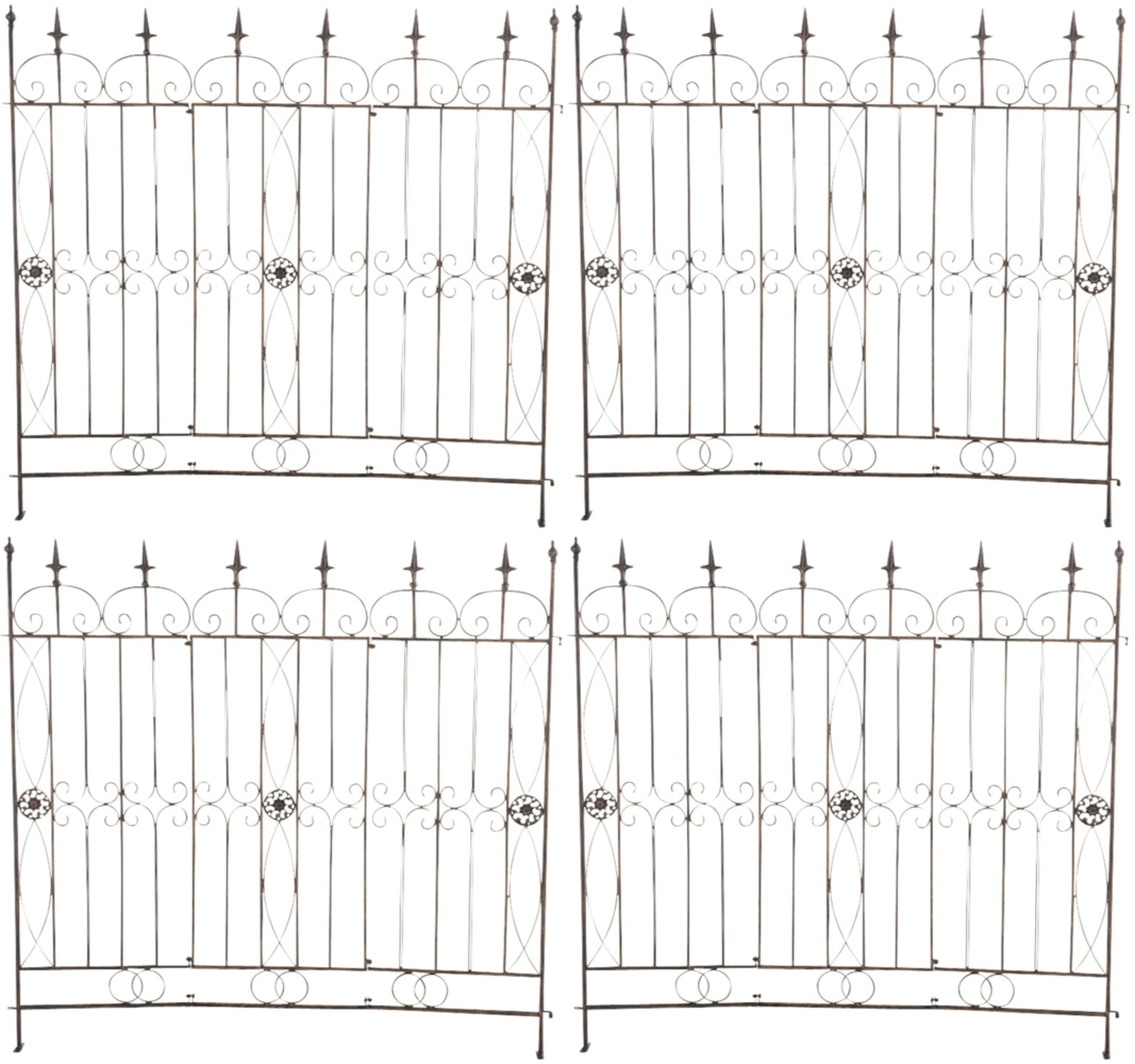 CLP 4er Set Gartenzäune Mangold,bronze Bild 1
