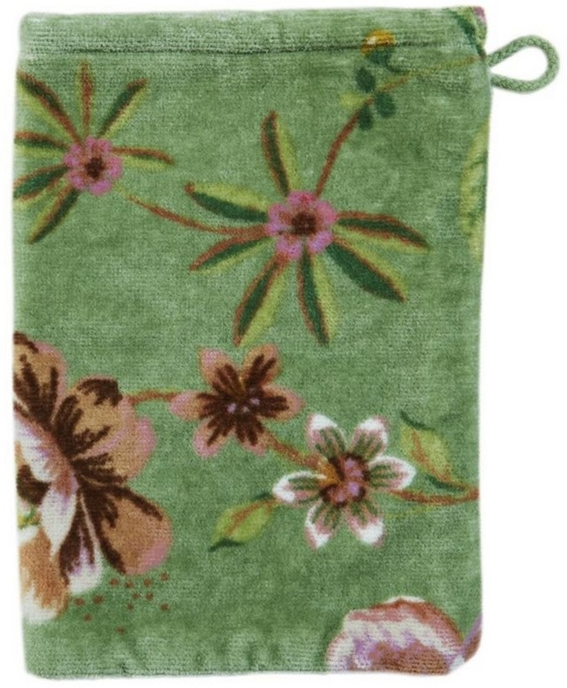 PiP Studio Waschhandschuh STUDIO Secret Garden Waschhandschuh green 16x22cm (1 Stück), Baumwolle (320896) Bild 1