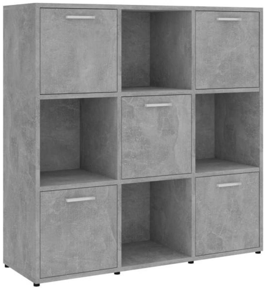 vidaXL Bücherregal Betongrau 90x30x90 cm Holzwerkstoff 802934 Bild 1