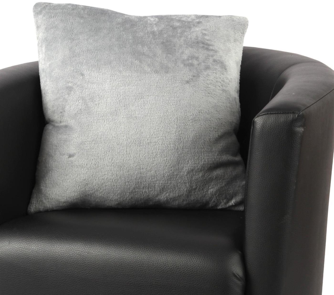 Kissenhülle Kuschel "Celina", in der Größe "45 x 45cm" - Grau - Kissenbezug mit Reißverschluss Bild 1