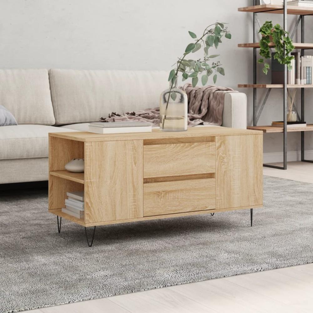 vidaXL Couchtisch Sonoma-Eiche 102x44,5x50 cm Holzwerkstoff 830999 Bild 1