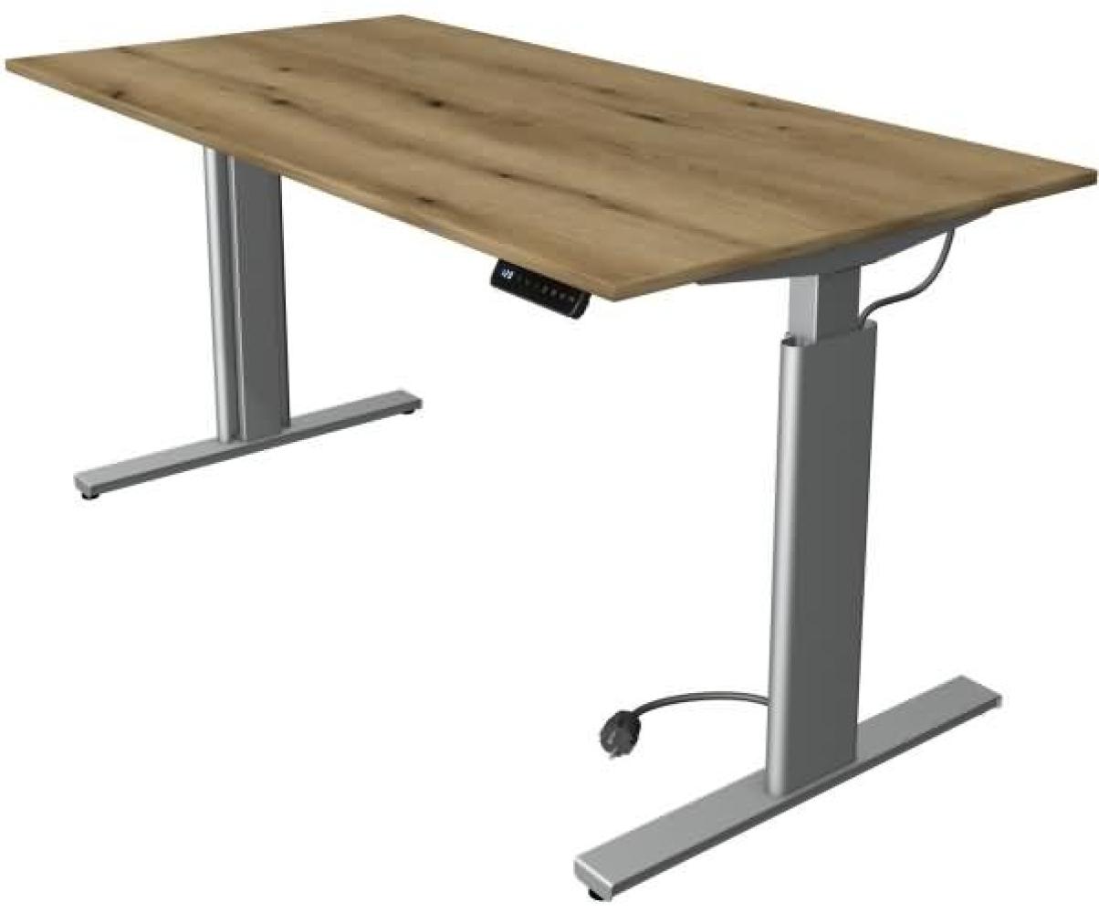 Kerkmann Schreibtisch Sitz-Stehtisch Move 3 silber 160x80x74-120cm elektr. höhenverstellbar asteiche Bild 1