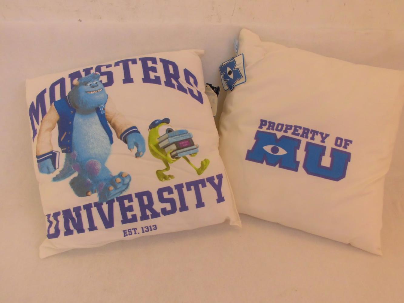 Monster University Monsters Kissen Kuschelkissen Dekokissen weiß 40x40cm Bild 1