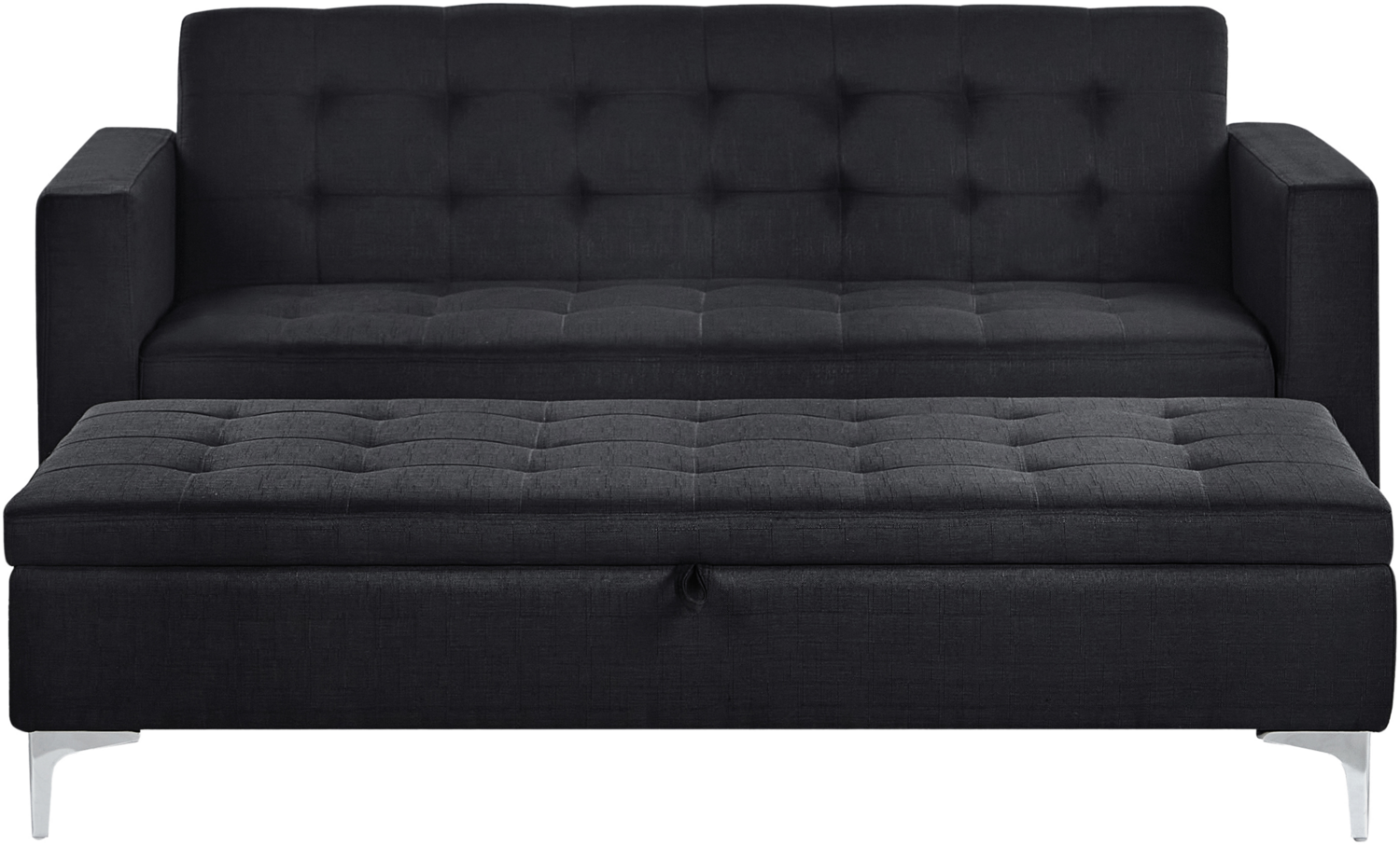 Sofa mit Stauraum-Ottomane ABERDEEN Graphitgrau Bild 1