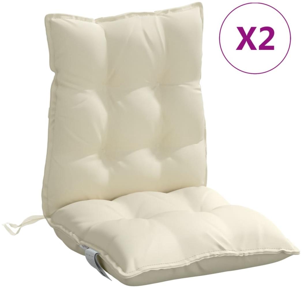 vidaXL Niedriglehner-Auflagen 2 Stk. Creme Oxford-Gewebe 377677 Bild 1