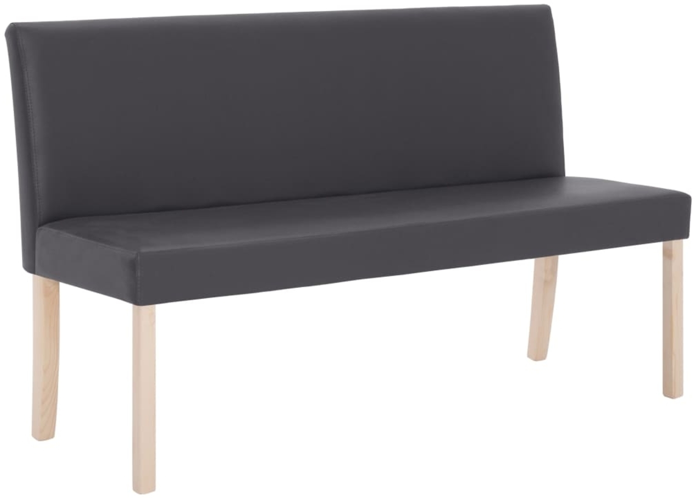 vidaXL Sitzbank 139,5 cm Grau Kunstleder 281332 Bild 1