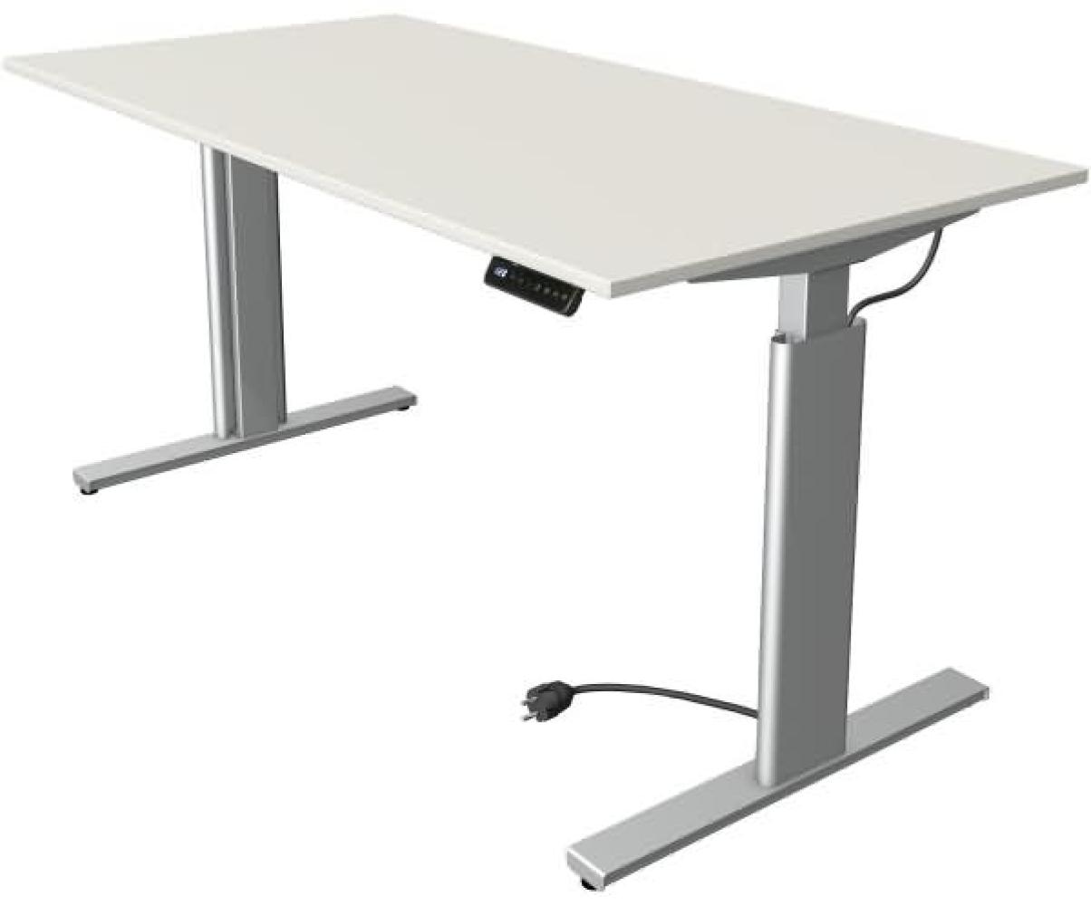 Kerkmann Schreibtisch Sitz-Stehtisch Move 3 silber 160x80x74-120cm elektr. höhenverstellbar weiß Bild 1