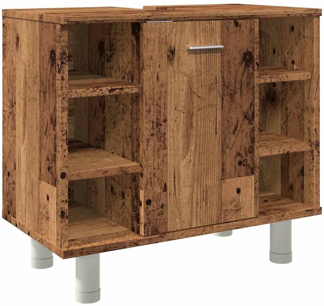 vidaXL Badschrank Altholz-Optik 60x32x53,5 cm Holzwerkstoff 856144 Bild 1