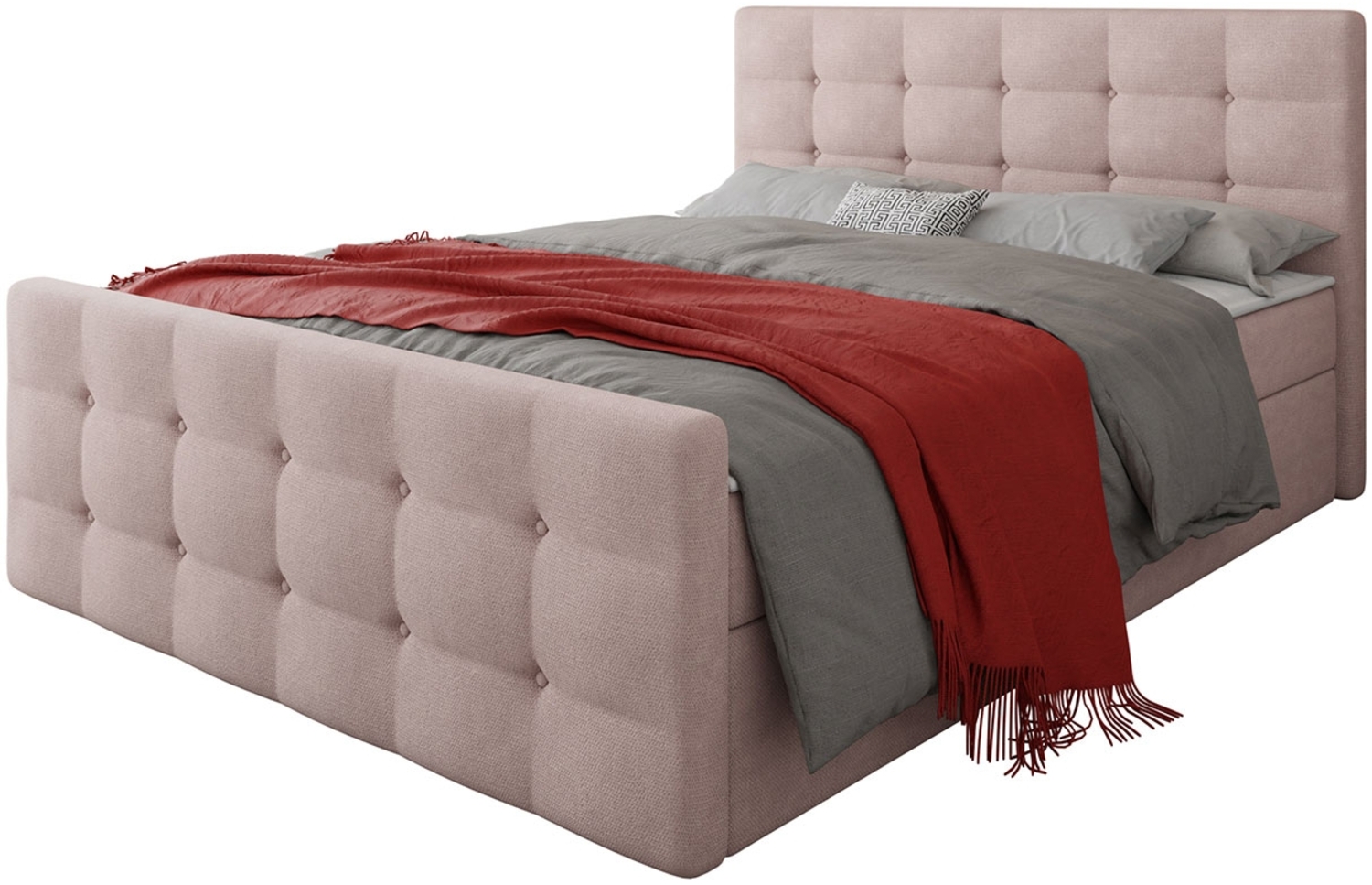 Mirjan24 Boxspringbett Ziton 1 , Rosa, 180 x 200 cm Bild 1