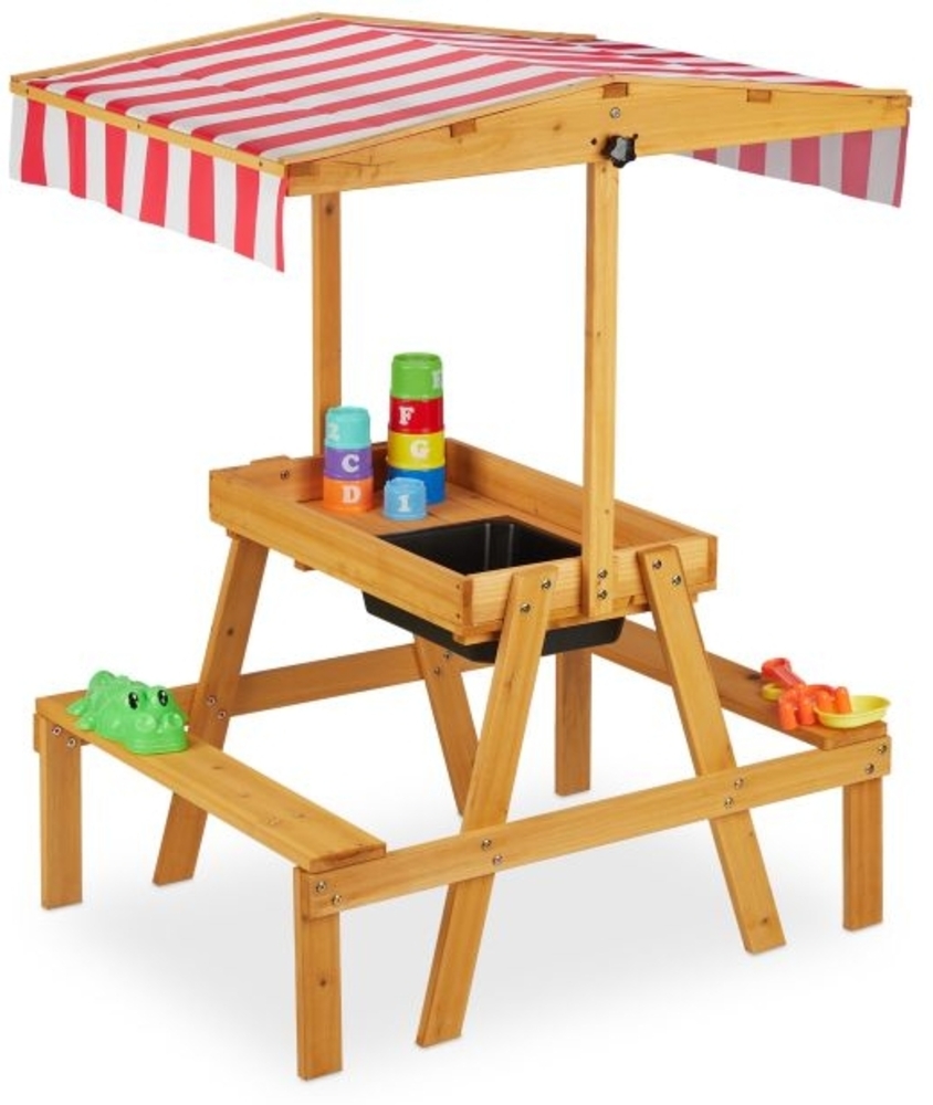Kindersitzgruppe mit Dach für den Garten Bild 1