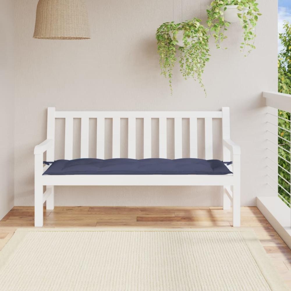 vidaXL Gartenbank-Auflage Marineblau 150x50x7 cm Oxford-Gewebe 378980 Bild 1